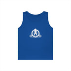 I DON’T WANT TO LOOK SKINNY I WANT TO LOOK LIKE I CAN KICK YOUR ASS – WWLW White Logo Unisex Heavy Cotton Tank Top