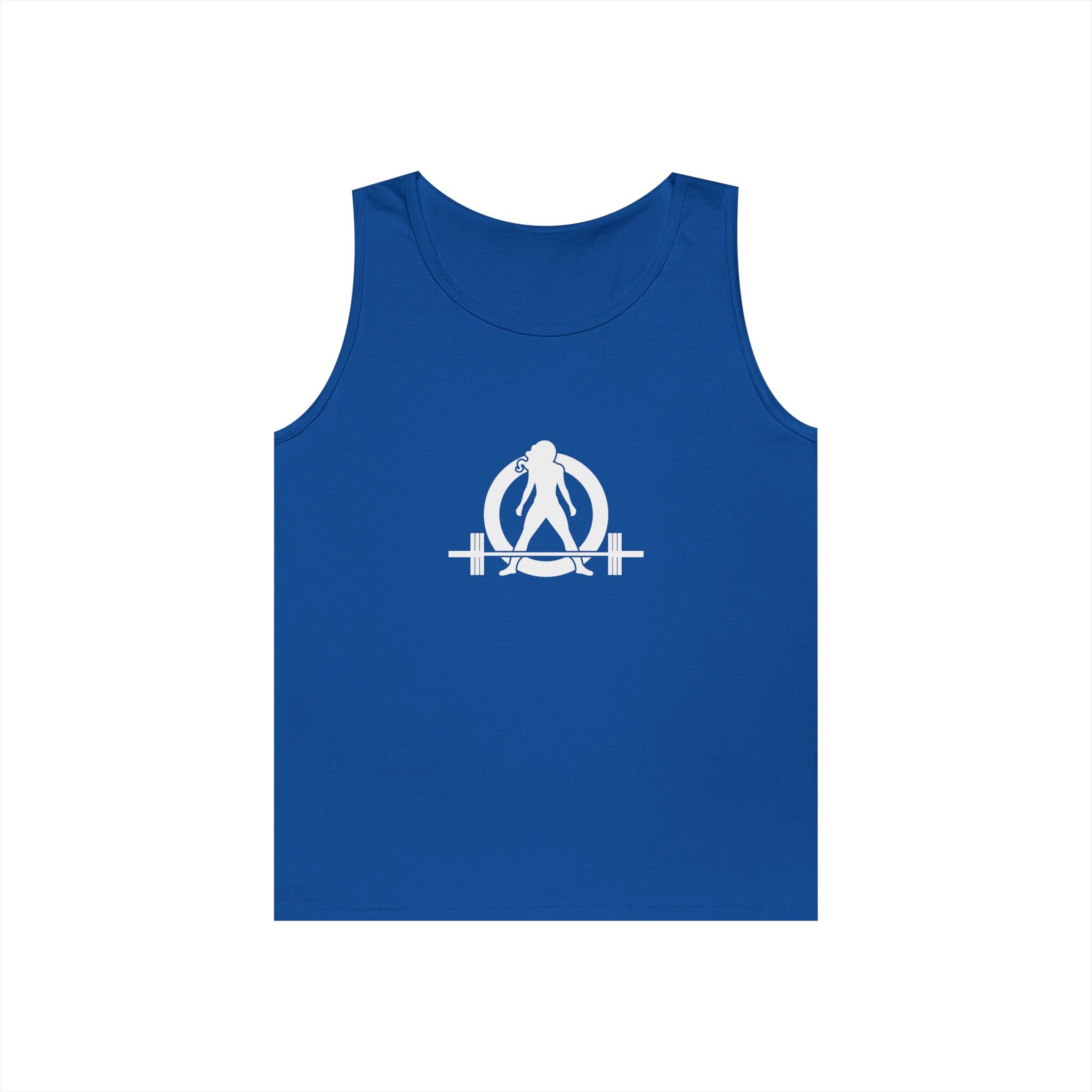 I DON’T WANT TO LOOK SKINNY I WANT TO LOOK LIKE I CAN KICK YOUR ASS – WWLW White Logo Unisex Heavy Cotton Tank Top