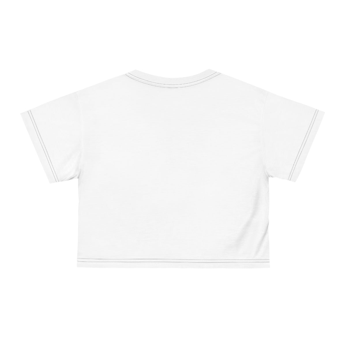 WWLW Distressed Color Logo Crop Tee AOP - White