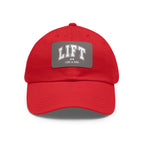 Lift Like A Girl Leather Patch Hat - White Font