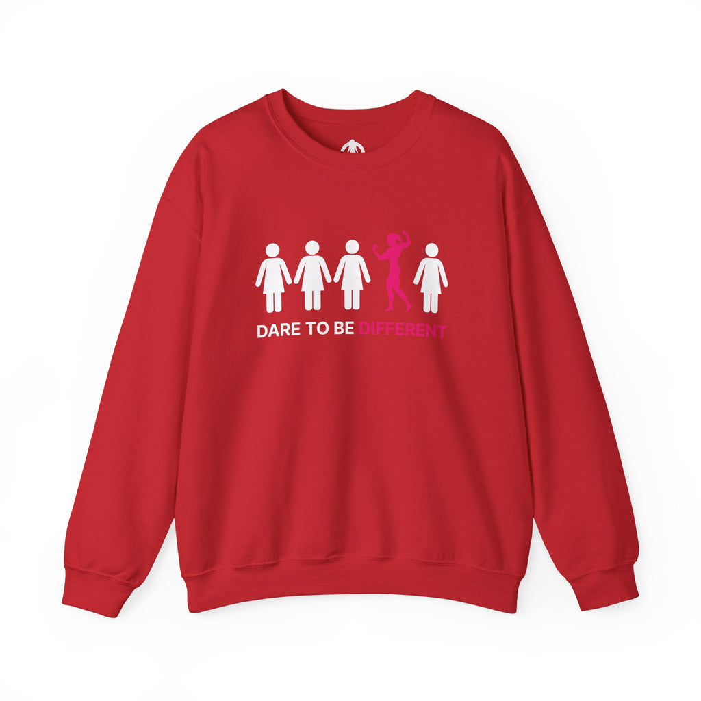 Dare To Be Different - Flex - Unisex Heavy Blend™ Crewneck Sweatshirt - Front  Logo Plain Back