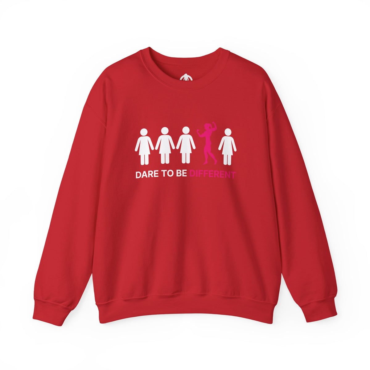 Dare To Be Different - Flex - Unisex Heavy Blend™ Crewneck Sweatshirt - Front  Logo Plain Back