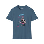 Strong Is Beautiful - Comic - Unisex Softstyle T-Shirt - White Print on Front Plain Back