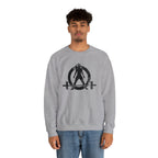 Distressed Logo - Unisex Heavy Blend™ Crewneck Sweatshirt - Black Logo