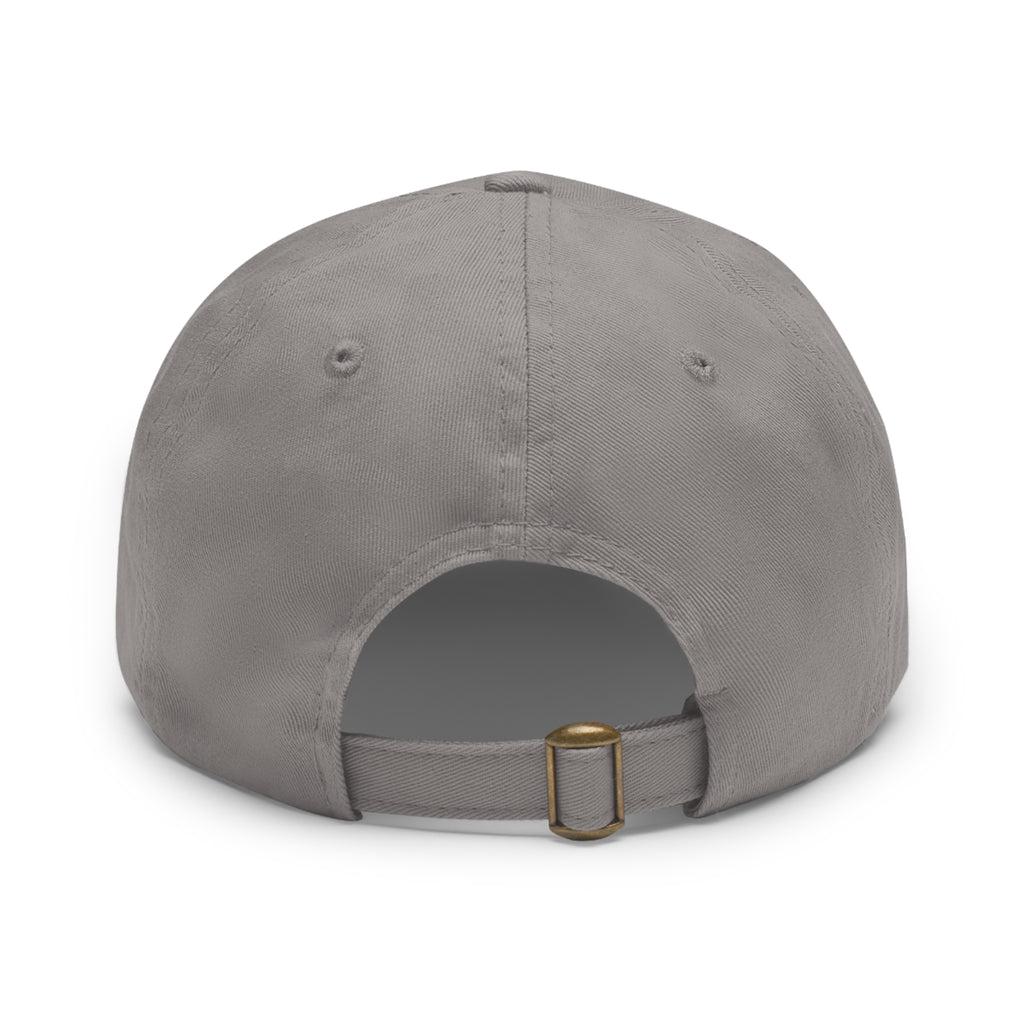 Built Different - Dad Hat with Leather Patch (Rectangle) - White Logo