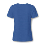 WWLW Women's Relaxed Heather CVC V-Neck Tee -  Black Logo