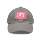 Lift Like A Girl Leather Patch Hat - White Font