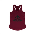 ALL I NEED IS Coffee and a barbell - Women's Ideal Racerback Tank - Dark Logo Front & Back