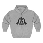 Unisex Heavy Blend™ Full Zip Hooded Sweatshirt – Classic Black Logo 🖤