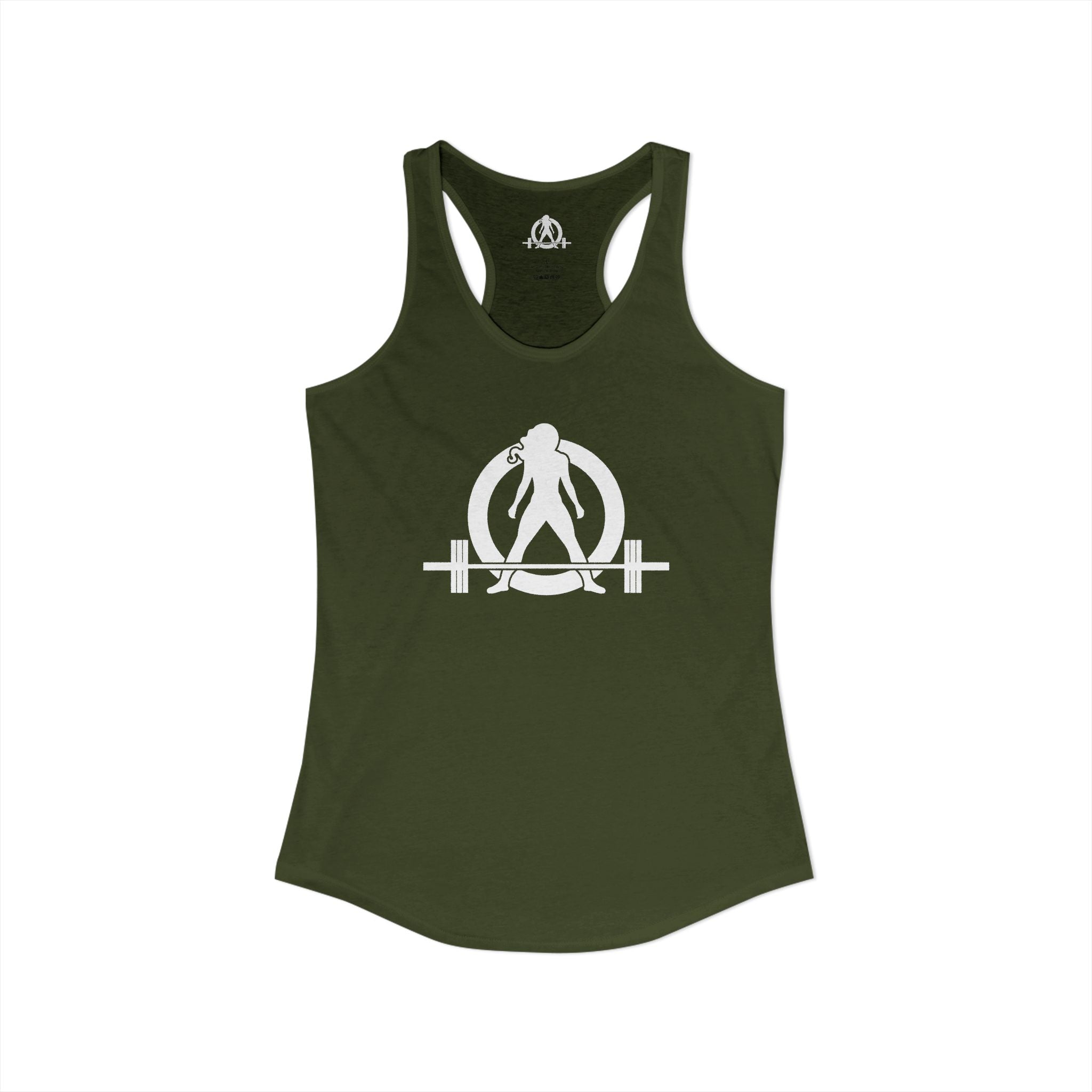 Everything Hurts & I'm Hungry - Women's Ideal Racerback Tank - White Print Front & Back