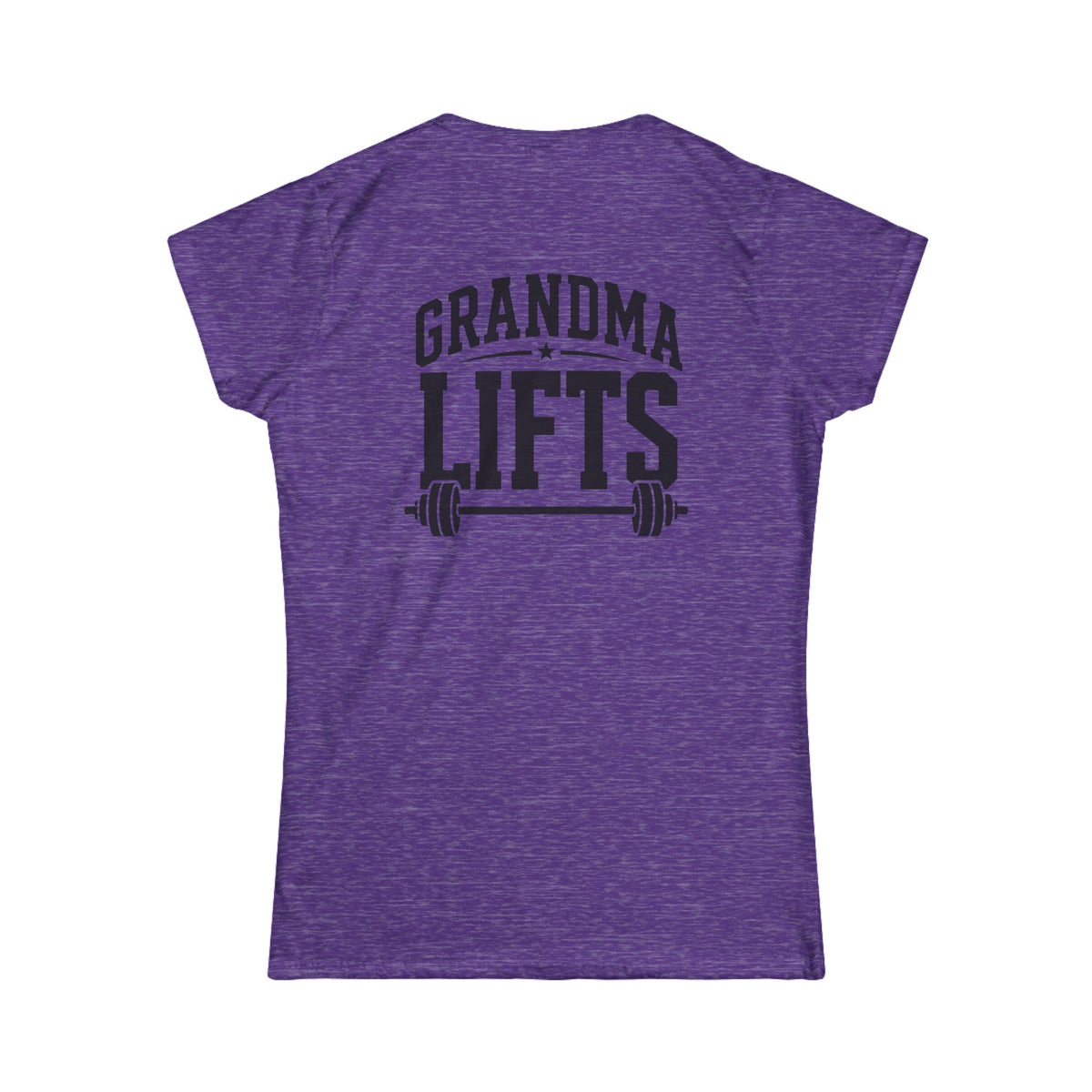 Grandma Lifts - Women's Softstyle Tee - White Logo Front & Back