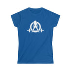 45 + 45 = 135 – Women’s Softstyle Tee | White Logo, Front & Back