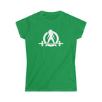 45 + 45 = 135 – Women’s Softstyle Tee | White Logo, Front & Back