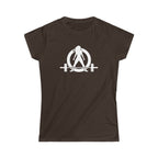 45 + 45 = 135 – Women’s Softstyle Tee | White Logo, Front & Back