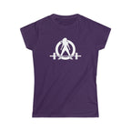 45 + 45 = 135 – Women’s Softstyle Tee | White Logo, Front & Back