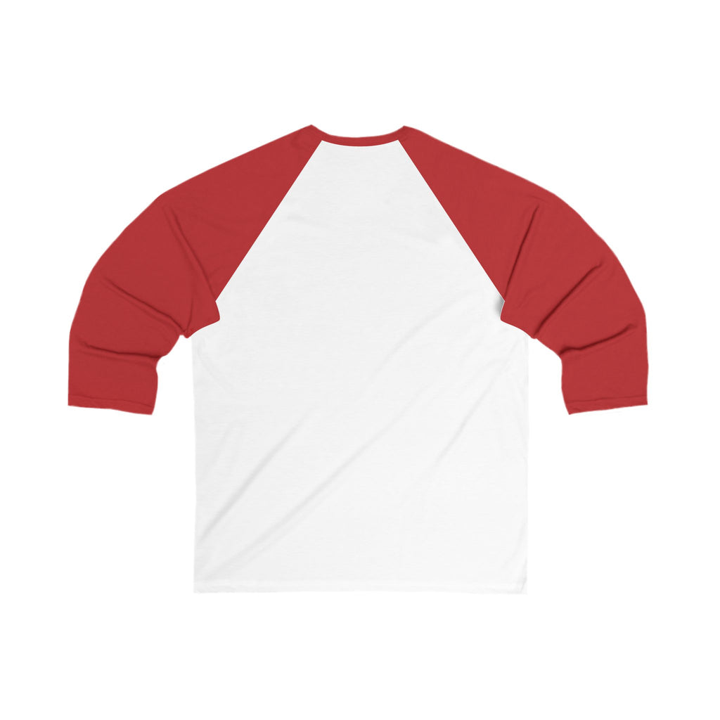WWLW Barbell Club - Unisex 3\4 Sleeve Baseball Tee - Front Logo Plain Back