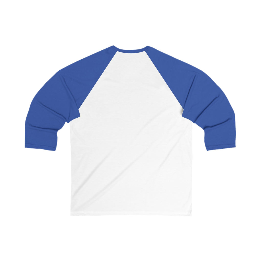 WWLW Barbell Club - Unisex 3\4 Sleeve Baseball Tee - Front Logo Plain Back