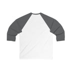 WWLW Barbell Club - Unisex 3\4 Sleeve Baseball Tee - Front Logo Plain Back