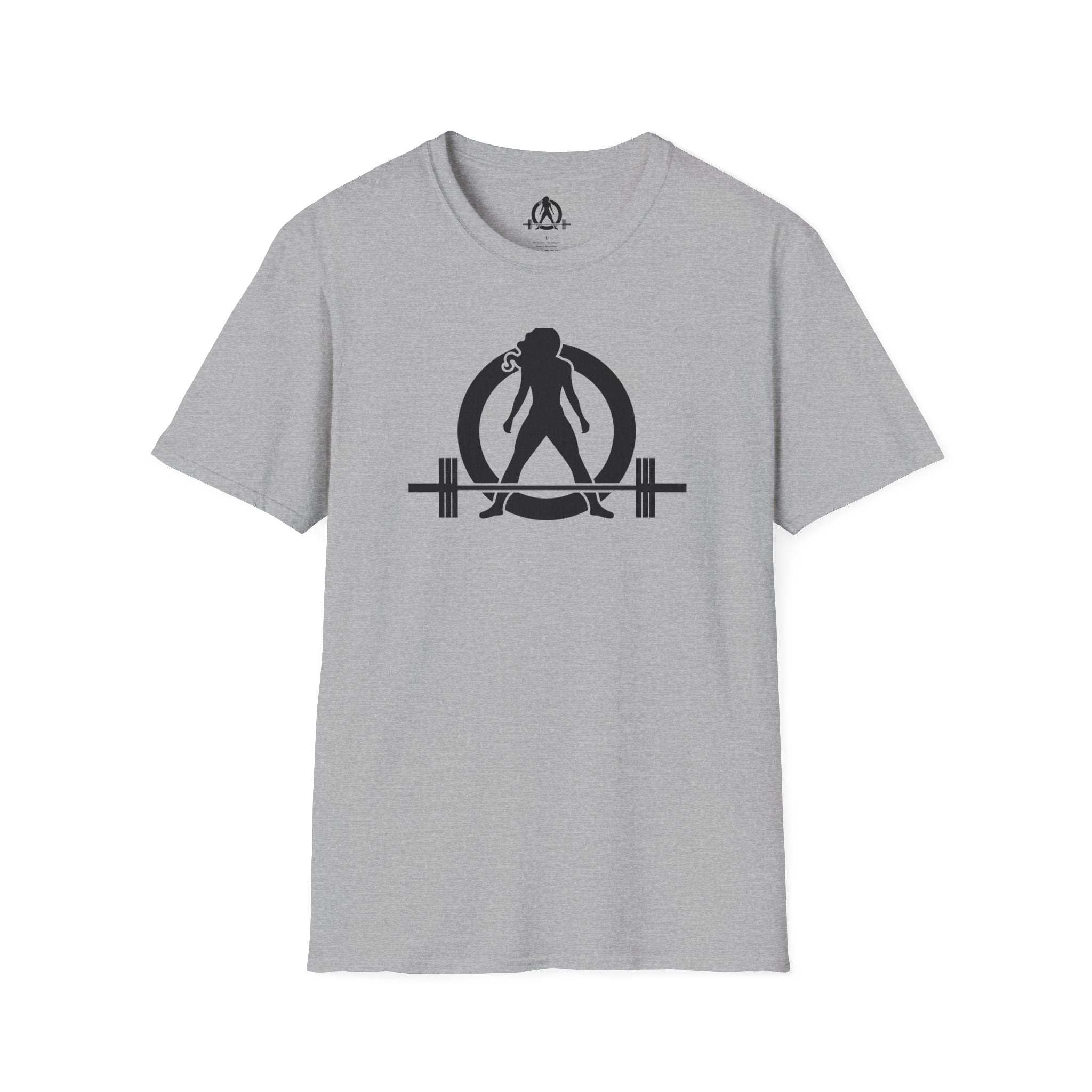 Goal Weight Strong AF - Unisex Softstyle T-Shirt - Black Print on Front & Back