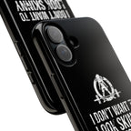 Tough Cases - I Don't Want To Look Skinny I Want To Look Like I Can Kick Your Ass - WWLW Logo