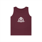 I DON’T WANT TO LOOK SKINNY I WANT TO LOOK LIKE I CAN KICK YOUR ASS – WWLW White Logo Unisex Heavy Cotton Tank Top