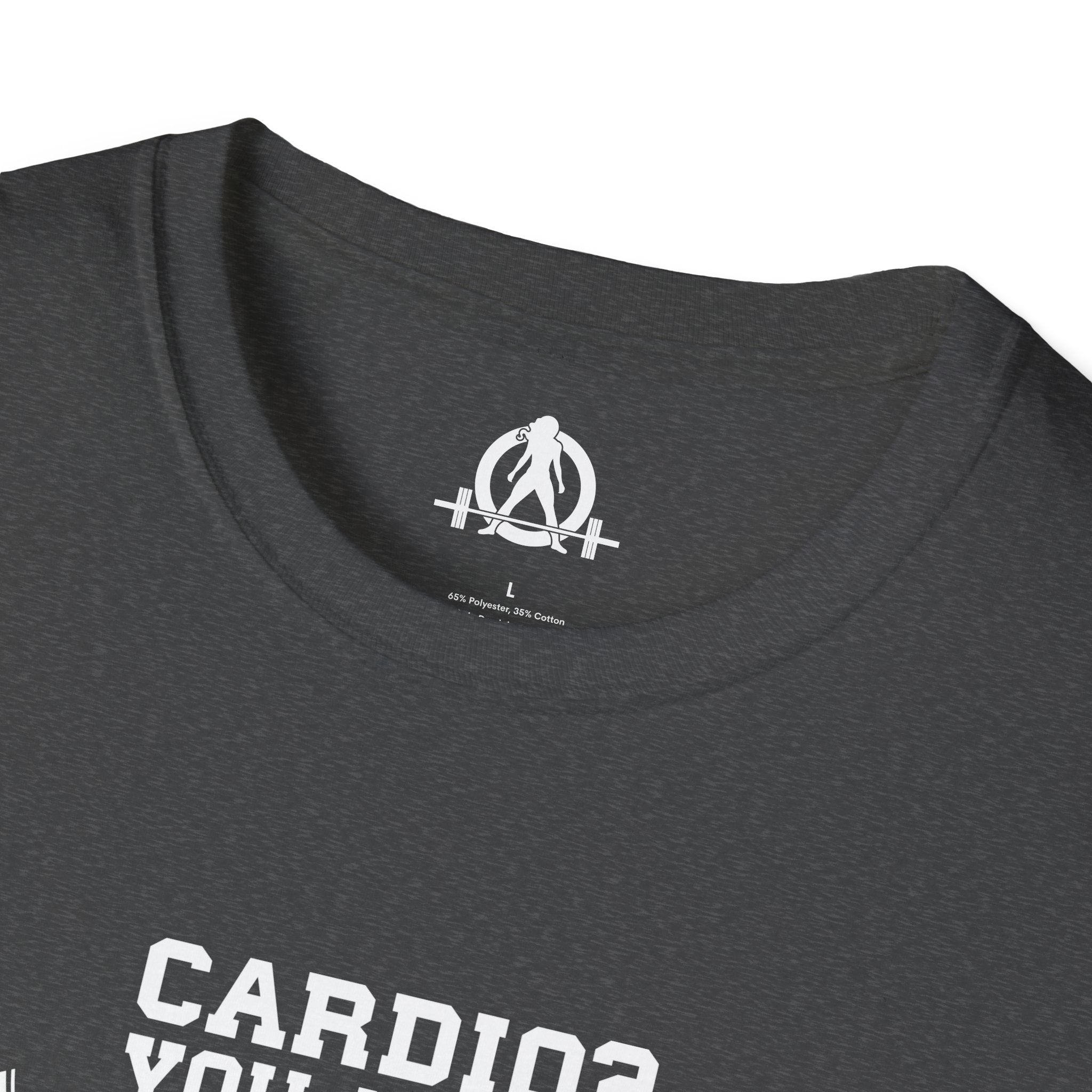 Cardio? Lift Weights Faster - Unisex Softstyle T-Shirt - Front Logo