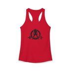 I Workout To Burn Off The Crazy - Women's Ideal Racerback Tank - Black Font - Print on Front & Back