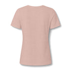 WWLW Women's Relaxed Heather CVC V-Neck Tee -  Black Logo