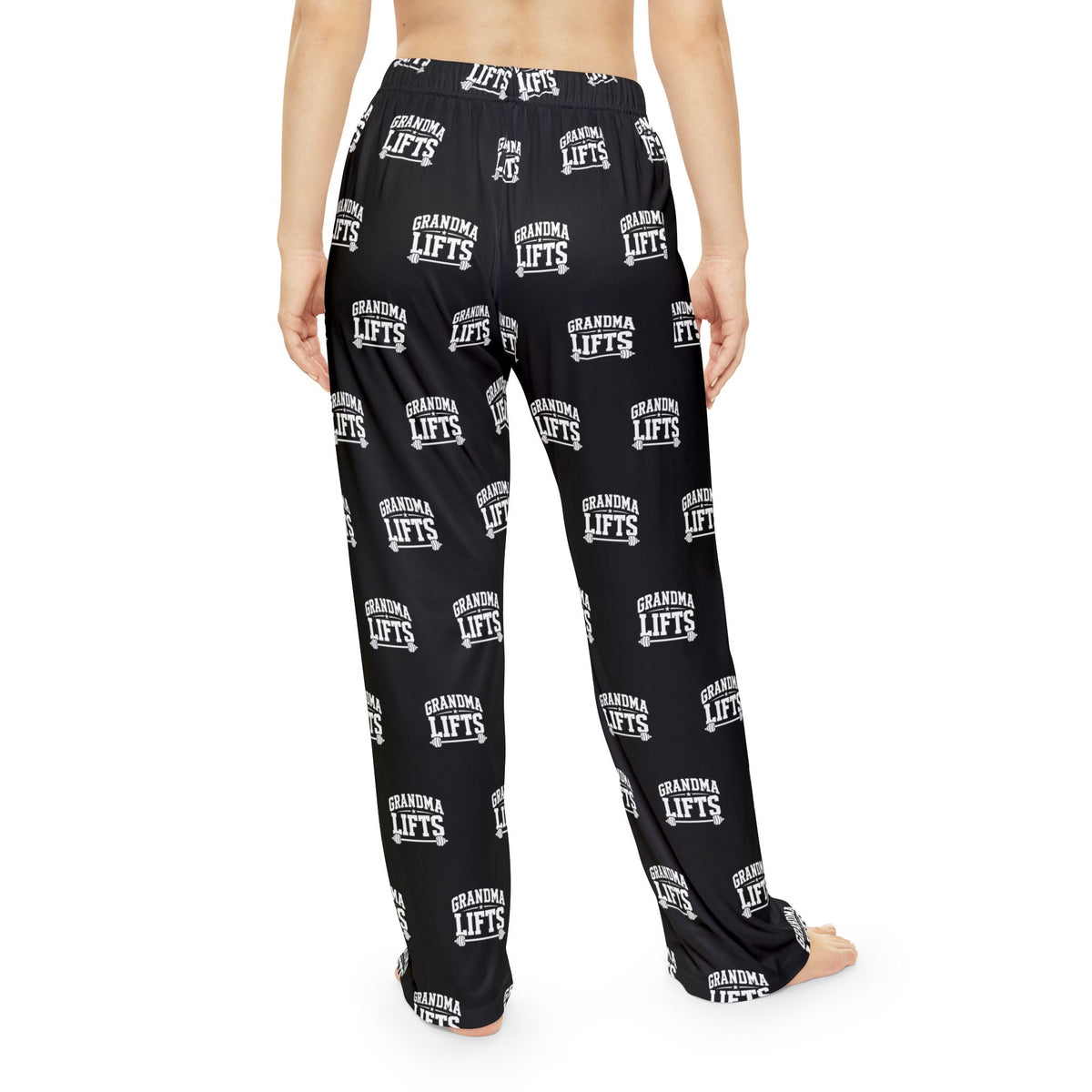 Grandma Lifts Women’s Pajama Pants — Black & White Logo