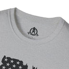 USA Barbell  - Unisex Softstyle T-Shirt - Black Logo - Plain Back