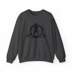 Distressed Logo - Unisex Heavy Blend™ Crewneck Sweatshirt - Black Logo