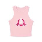 Women's Micro Rib Racer Tank Top - Classic Logo Inverted
