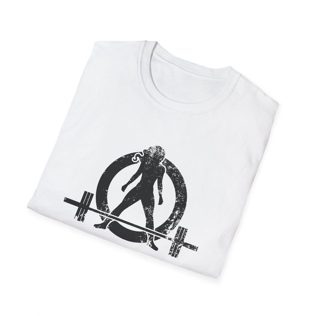 I Workout To Burn Off The Crazy - Unisex Softstyle T-Shirt - White Logo Front & Back