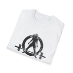 I Workout To Burn Off The Crazy - Unisex Softstyle T-Shirt - White Logo Front & Back
