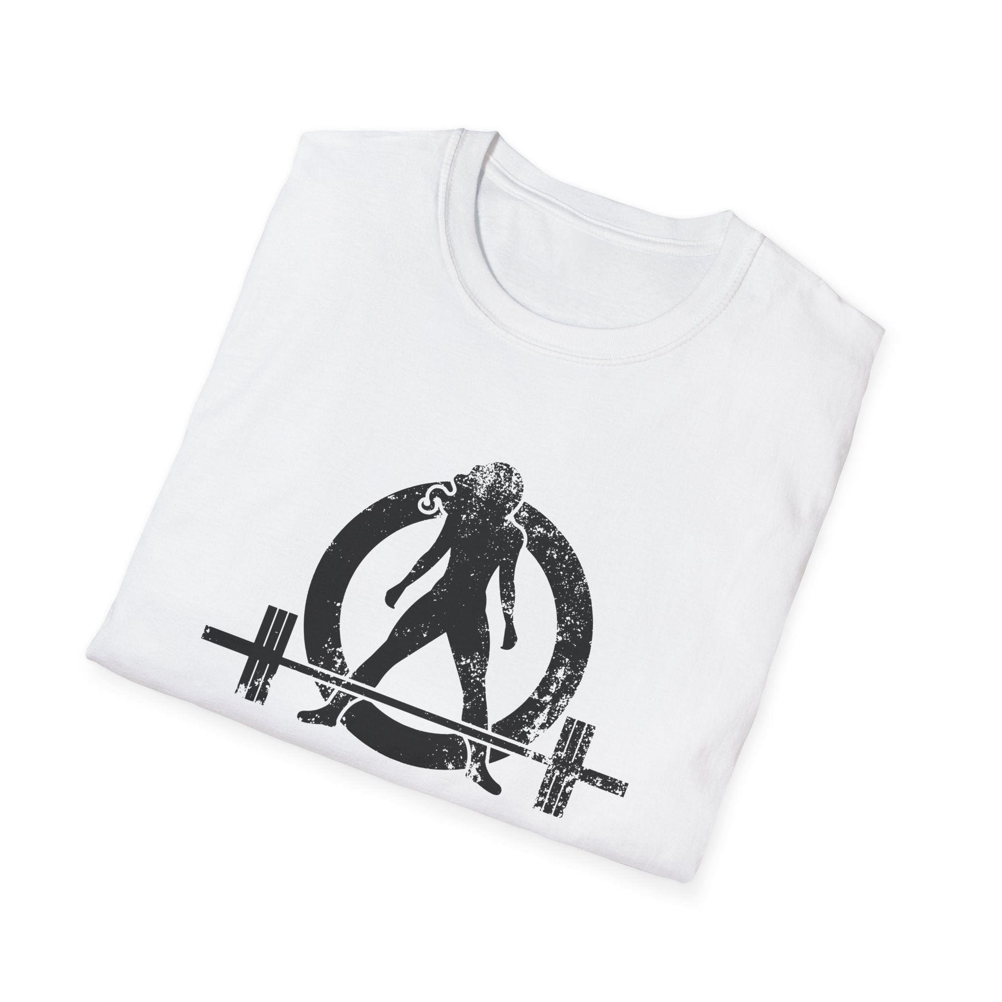 I Workout To Burn Off The Crazy - Unisex Softstyle T-Shirt - White Logo Front & Back