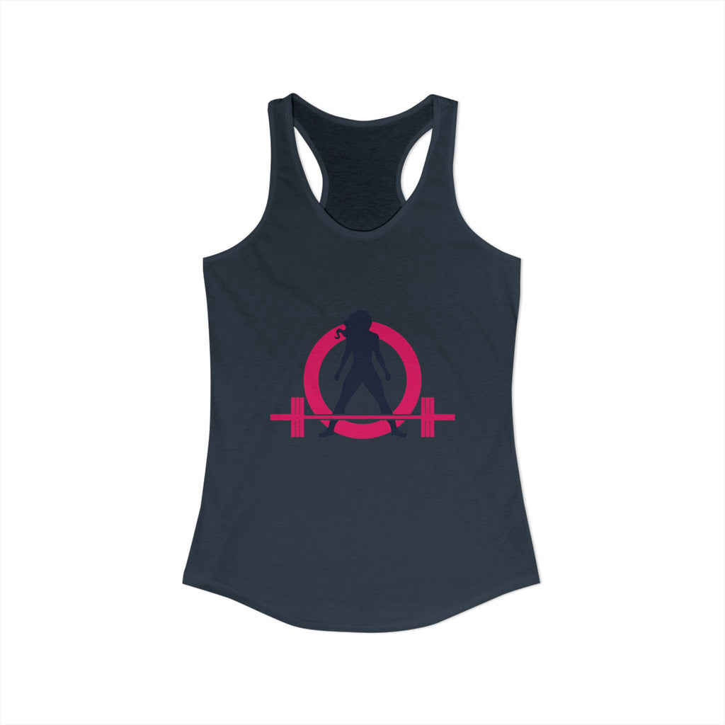 Women's Ideal Racerback Tank - Classic Logo Dark - Plain Back