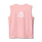 Built Different Muscle Tank — White Logo Front & Back