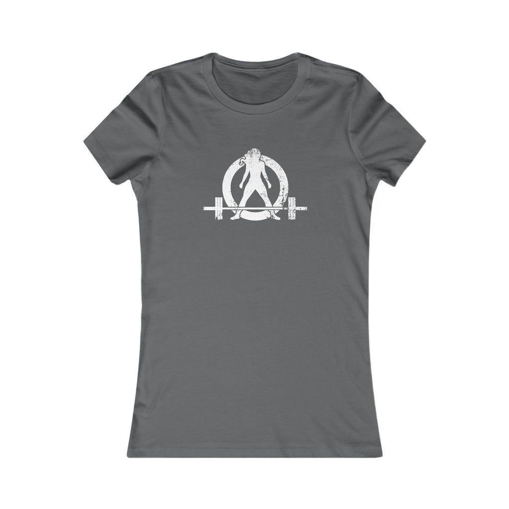 I DON’T WANT TO LOOK SKINNY I WANT TO LOOK LIKE I CAN KICK YOUR ASS - White WWLW Distressed Logo - Women's Favorite Tee