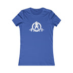 I DON’T WANT TO LOOK SKINNY I WANT TO LOOK LIKE I CAN KICK YOUR ASS - White WWLW Distressed Logo - Women's Favorite Tee