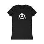 I DON’T WANT TO LOOK SKINNY I WANT TO LOOK LIKE I CAN KICK YOUR ASS - White WWLW Distressed Logo - Women's Favorite Tee