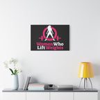 Women Who Lift Weights Full Logo - Motivational Wall Art Canvas