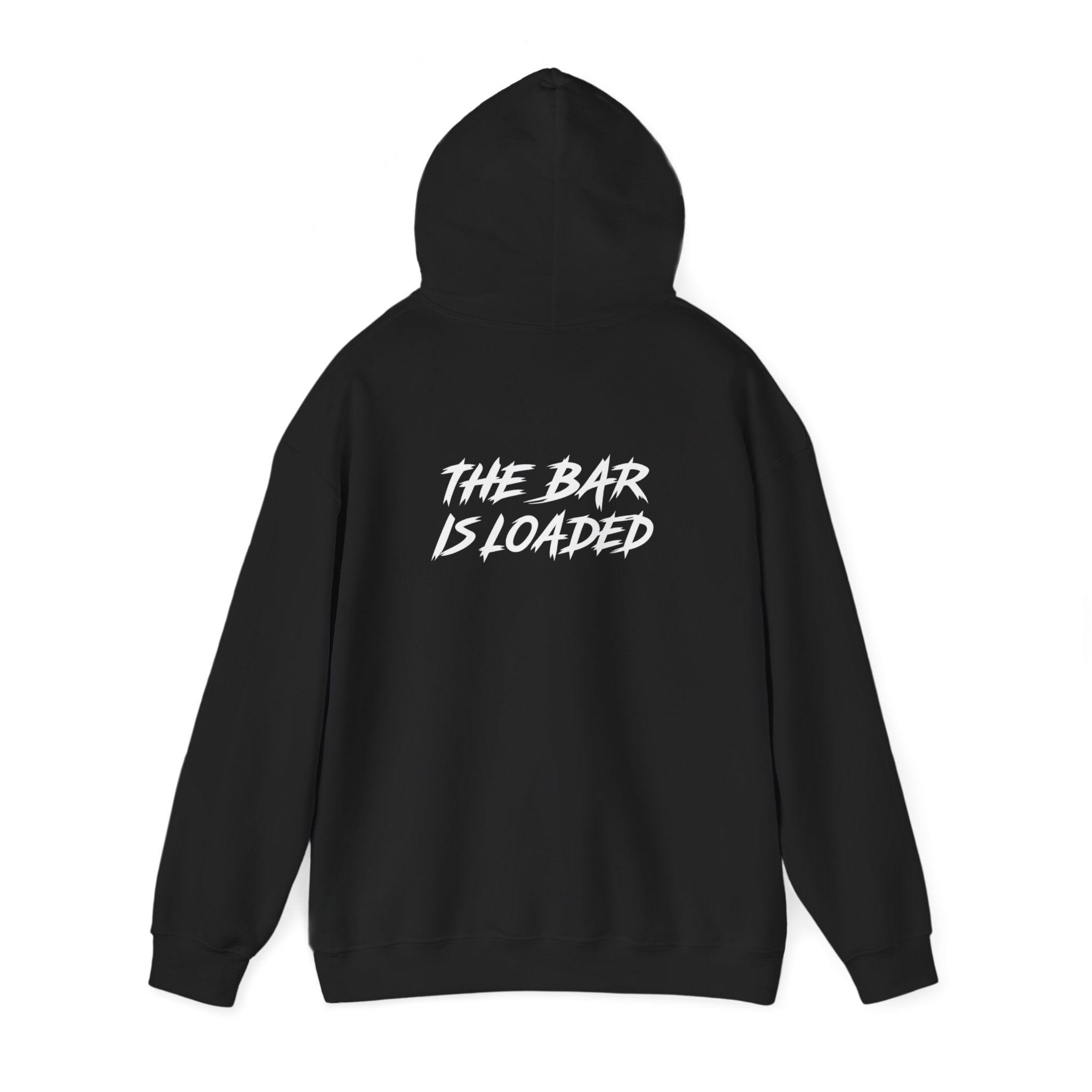 The Bar Is Loaded - Unisex Heavy Blend Hooded Sweatshirt - White Logo