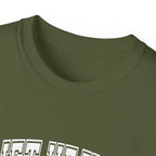 Lift Heavy Shit - Unisex Ultra Cotton Tee - Front White Logo - Plain Back