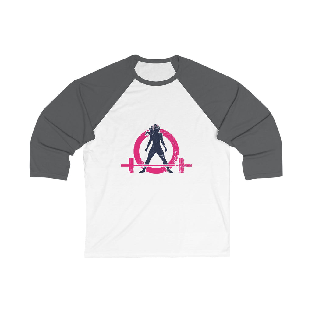 3/4 Sleeve Baseball Tee - Distressed Color Logo