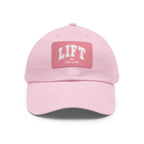 Lift Like A Girl Leather Patch Hat - White Font