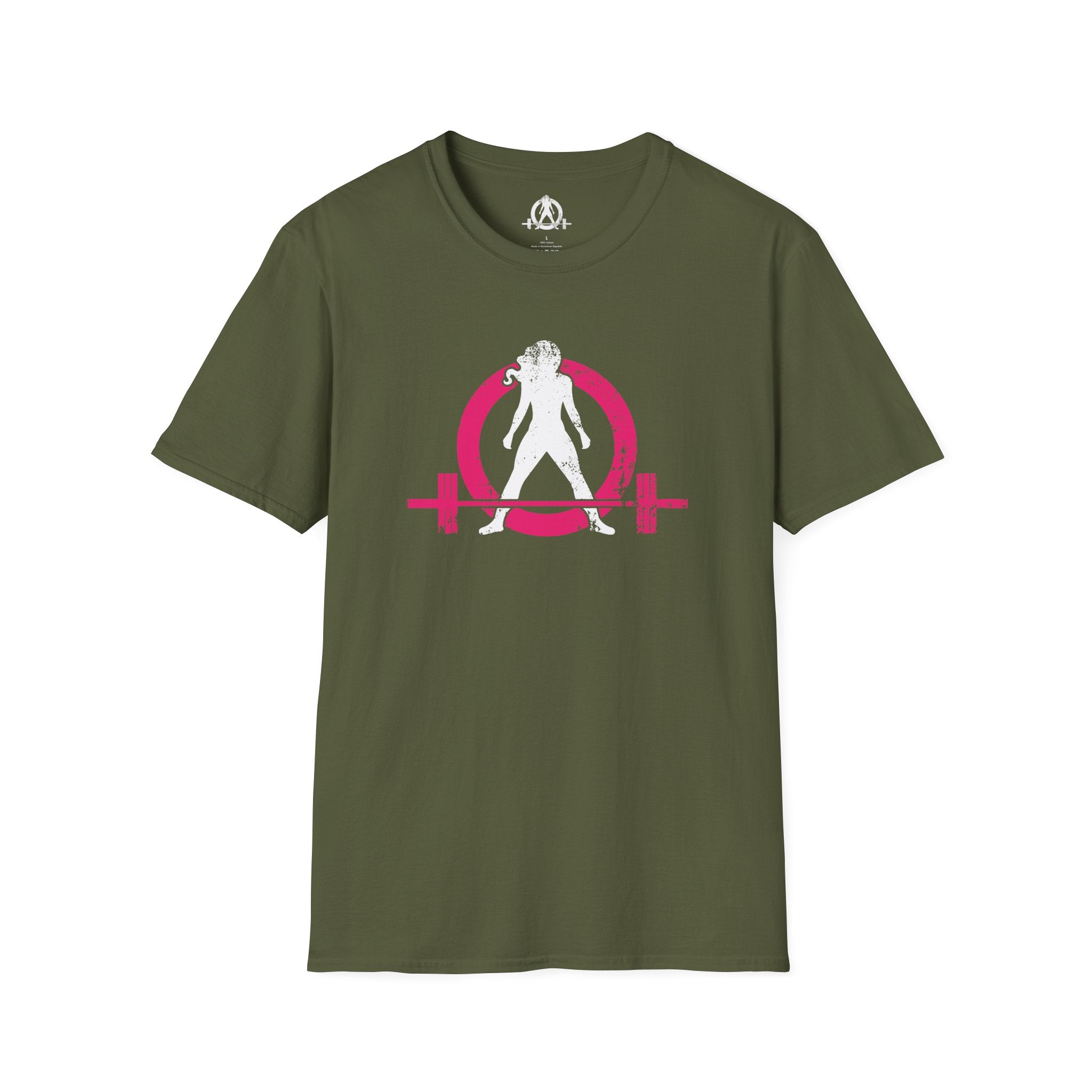 Unisex Softstyle T-Shirt - Color Distressed Logo - Plain Back
