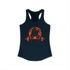 Halloween Deadlift - Women's Ideal Racerback Tank - Dark Logo - Plain Back