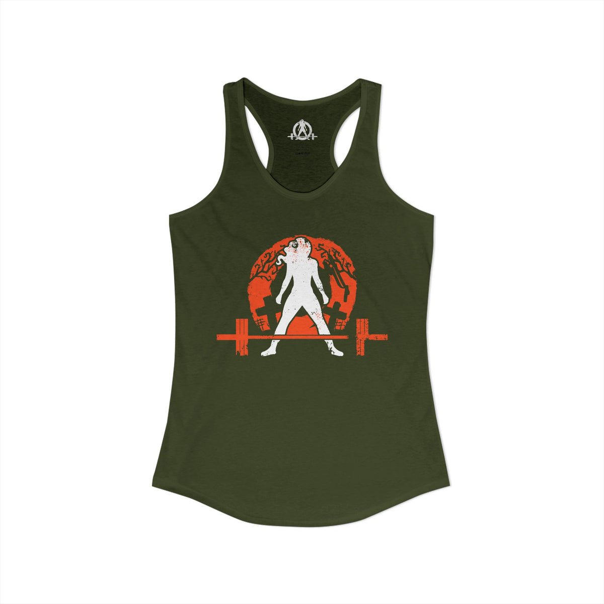 Halloween Graveyard - Women's Ideal Racerback Tank - Plain Back
