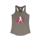 Women's Ideal Racerback Tank - Distressed  Color Distressed Logo Front & Plain Back
