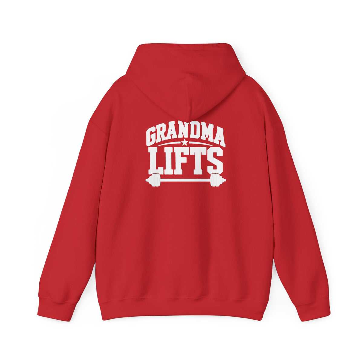 Grandma Lifts - Unisex Heavy Blend™ Hooded Sweatshirt - White Logo Front & Back